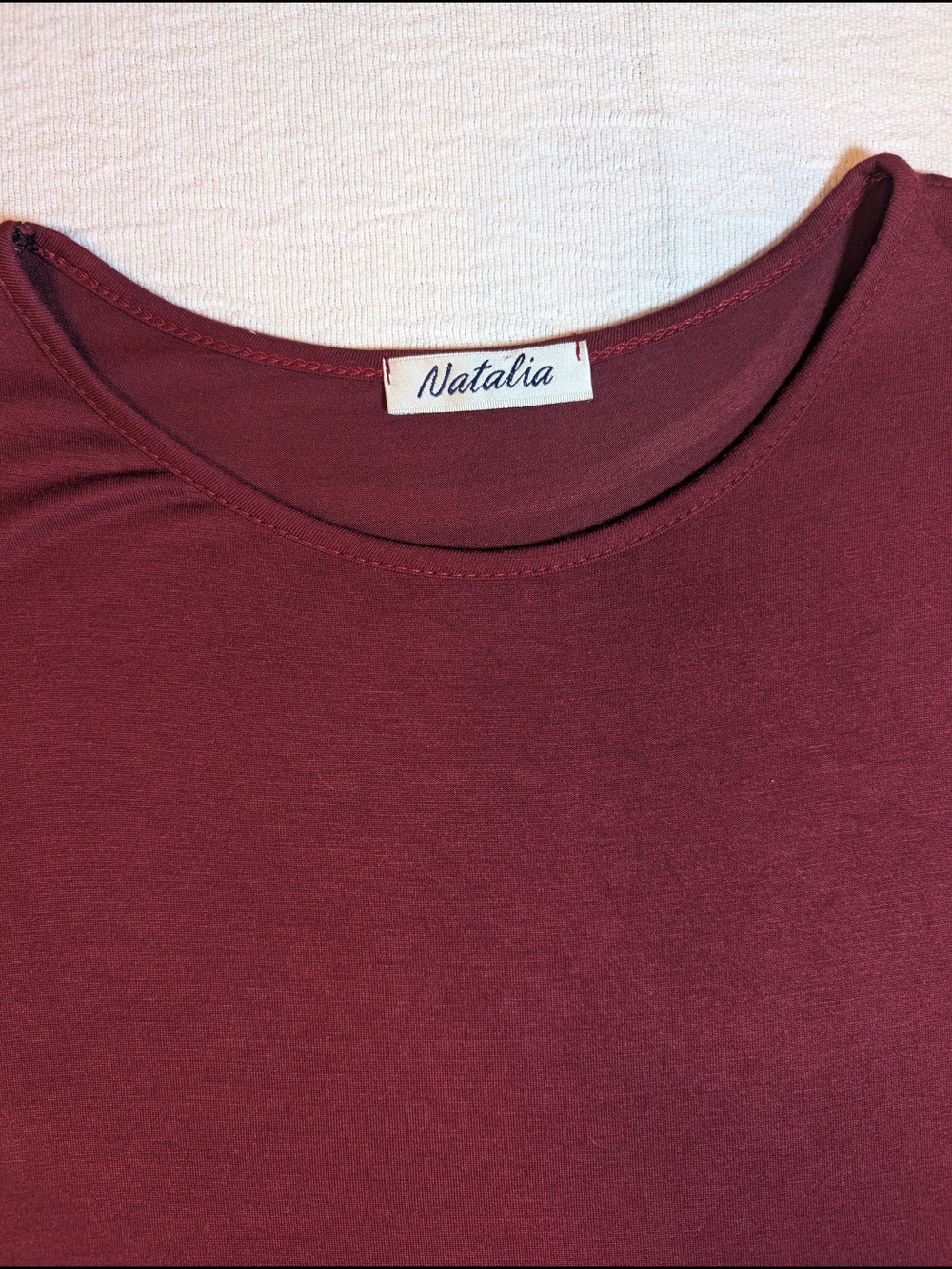Natalia  Wine Short-Sleeve Midi Dress - Picture 3 of 9